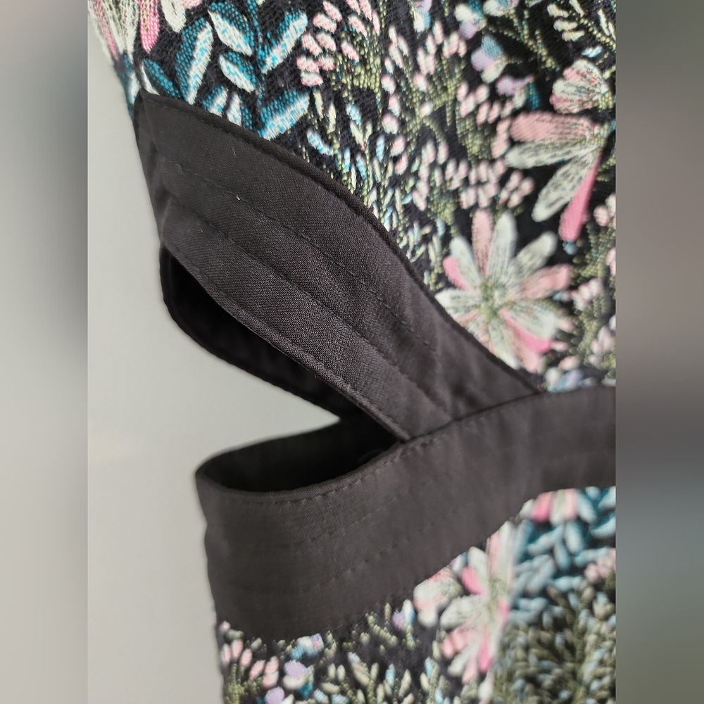 🌷2 for $20 FOREVER NEW Women Short Dress Size 6 Black Floral Sleeveless A line - Picture 7 of 11